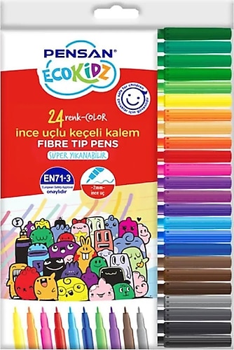 Pensan Kidz 24'lü İnce Uçlu KeÇeli Kalem Seti
