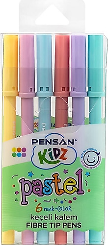 Pensan Kidz Pastel 6'lı Keçeli Kalem Seti