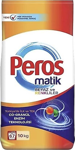 Peros Matik Beyazlar ve Renkliler 10 kg Toz Deterjan