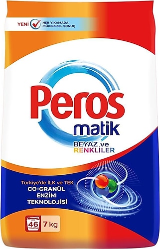Peros Matik Beyazlar ve Renkliler için 7 kg Toz Deterjan