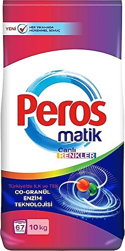 Peros Matik Canlı Renkler 10 kg Toz Deterjan