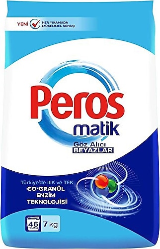 Peros Matik Göz Alıcı Beyazlar 7 kg Toz Çamaşır Deterjanı