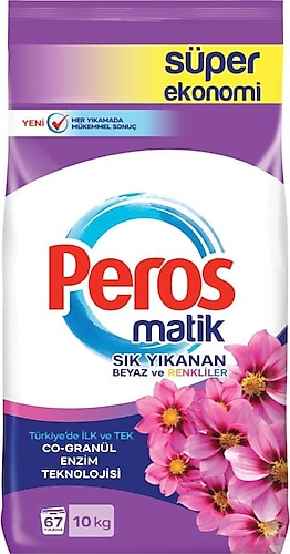 Peros Sık Yıkanan Yıldız Çiçeği Beyaz ve Renkliler için 10 kg Toz Deterjan