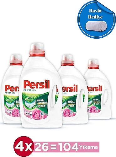 Persil Sıvı Çamaşır Deterjanı 4 x 26 WL (104 Yıkama) Gülün Büyüsü