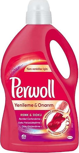 Perwoll Renk & Doku Renkliler için Sıvı Deterjan 50 Yıkama 3 lt