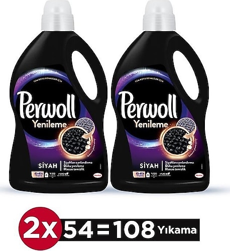 Perwoll Siyah Hassas Bakım Sıvı Çamaşır Deterjanı 2'li Set (2x2,97 Lt) - 3 lt