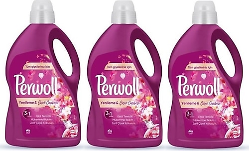 Perwoll Yenileme Çiçek Cazibesi Çamaşır Deterjanı 2.7 Lt x 3 Adet