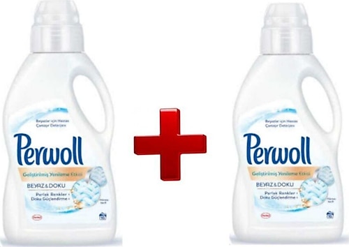 Perwoll Yenilenen 3d Beyaz Etki 50 Yıkama 3 Litre 2'li Set