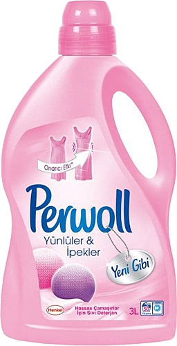 Perwoll Yünlüler ve İpekler Onarıcı Etki Renkliler için Sıvı Deterjan 50 Yıkama 3 lt