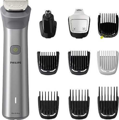 Philips 10'u Bir Arada Saç, Sakal ve Vücut Traş Makinesi, Şarjlı, Yıkanabilir, Beyaz