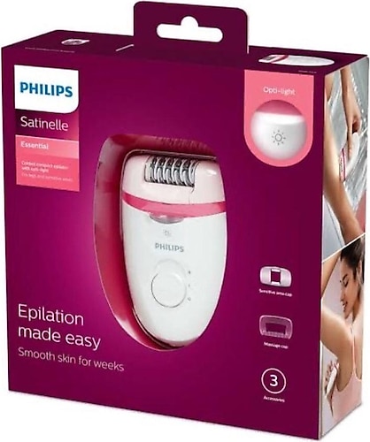 Philips Epilasyon Makinası - 32 Cımbız Kompakt / Epilatör - Epilasyon Cihazı - Masaj Başlıklı Ve Işıklı