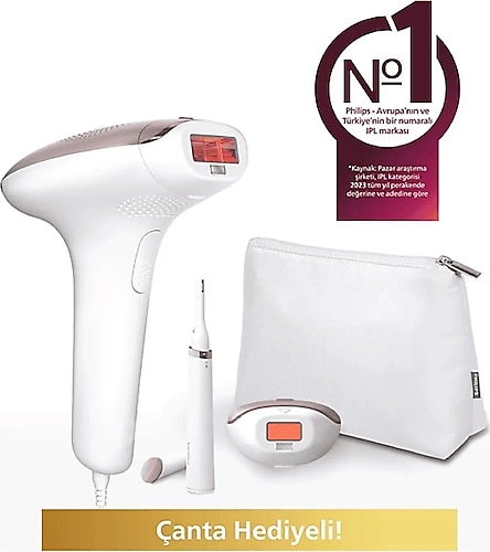 Philips Lumea Yüz+Vücut+Hassas Bölge Kullanımı-Çanta Kaş Düzeltici Hediyeli Lazer Epilasyon Cihazı