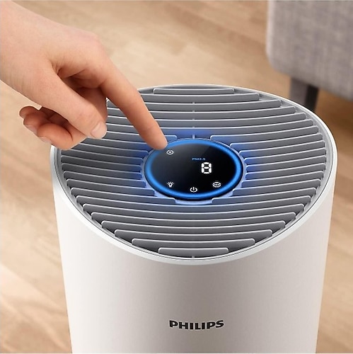 Philips Virüsleri ve Aerosolleri %99,9 Hapseder Akıllı Sensörlü Hava Temizleyici, Ultra Sessiz, Beyaz Lambader Hediyeli