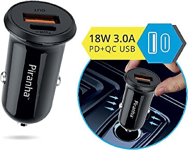 Piranha USB-C Araç Şarjı 18W