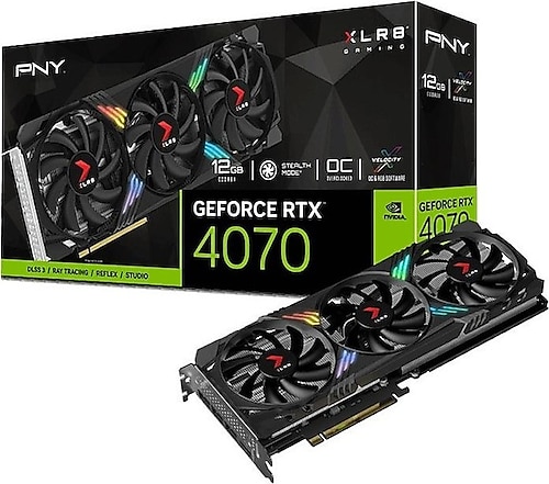 Pny RTX 4070 Gaming Verto EPIC-X RGB VCG407012TFXXPB1-O 192 Bit GDDR6X 12 GB Ekran Kartı