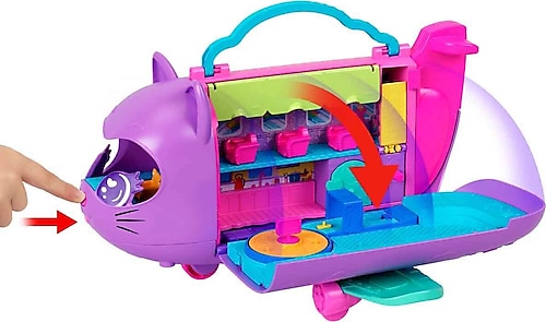 Polly Pocket Minik Kedi Hava Yolları Oyun Seti HWP19