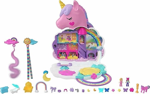 Polly Pocket Tek Boynuzlu Atın Gökkuşağı Salonu HKV51