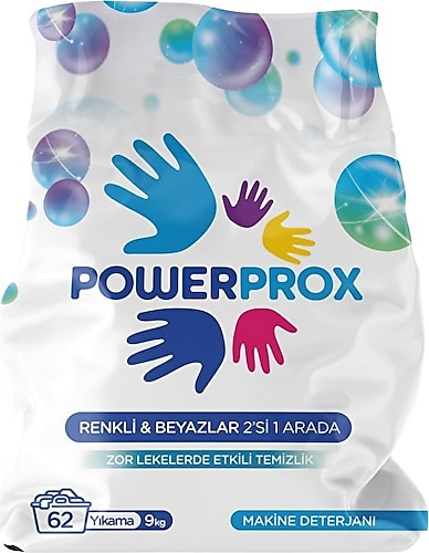 Power Prox 2'si 1 Arada İtalyan Baharı Renkliler ve Beyazlar için 9 kg Toz Deterjan
