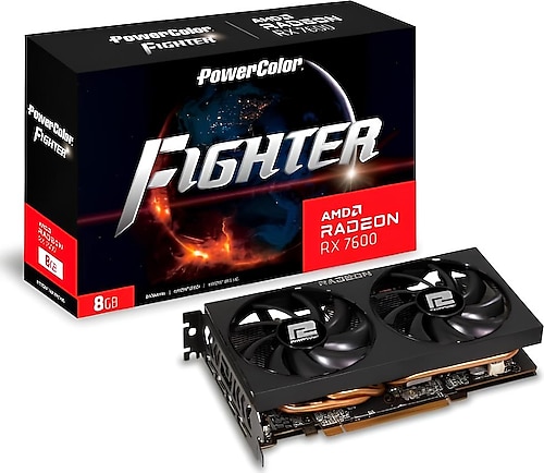PowerColor Fighter RX 7600 8G-F 128 Bit GDDR6 8 GB Ekran Kartı