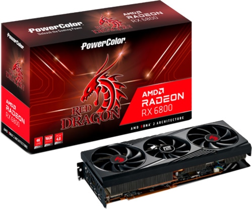 PowerColor Red Dragon Radeon RX 6800 16GBD6-3DHR/OC 256 Bit GDDR6 16 GB Ekran Kartı