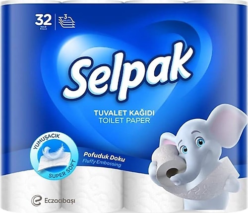 Practical Shopperia Selpak Tuvalet Kağıdı, 32'li, 1 Paket (1 x 32 Adet), 2.83 kg