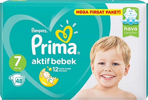 Prima Aktif 7 Numara XX Large 48'li Bebek Bezi