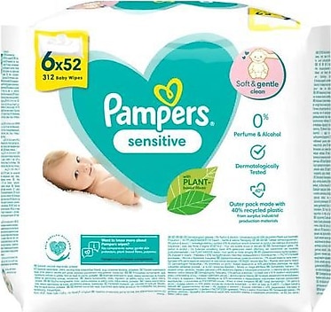 Prima Hassas Ciltler İçin Kokusuz 52 Yaprak 6'lı Paket Islak Mendil
