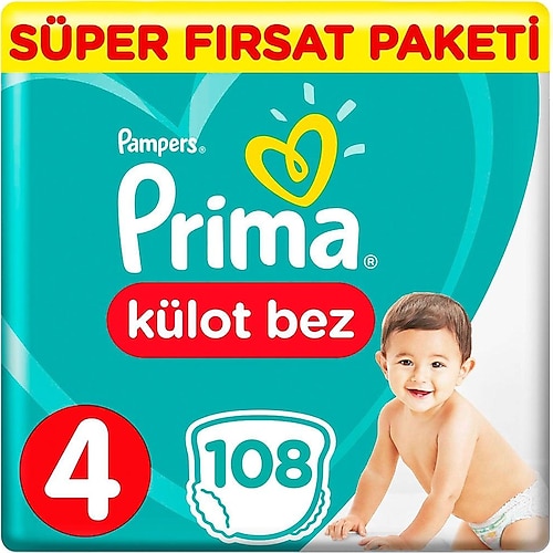 Prima Pants 4 Numara Maxi 108'li Külot Bez