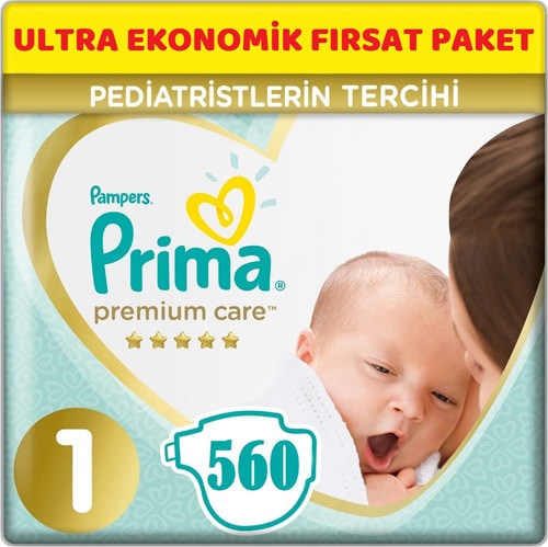 Prima Premium Care 1 Numara Yenidoğan 560'lı Bebek Bezi