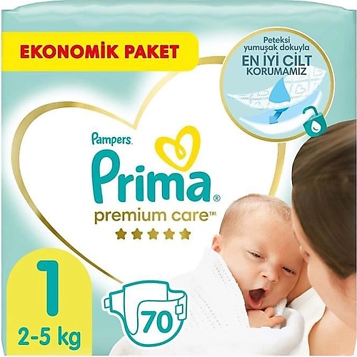 Prima Premium Care 1 Numara Yenidoğan 70'li Bebek Bezi