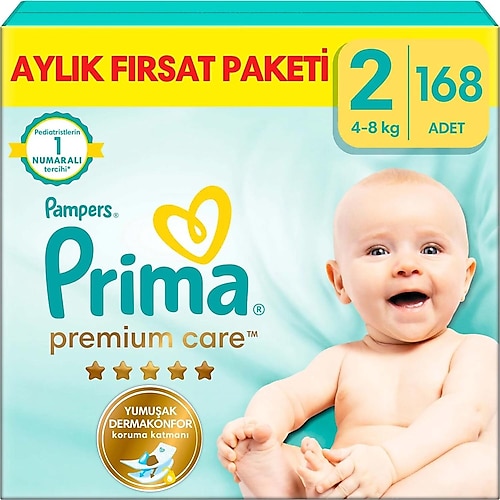 Prima Premium Care 2 Numara Mini 168'li Bebek Bezi
