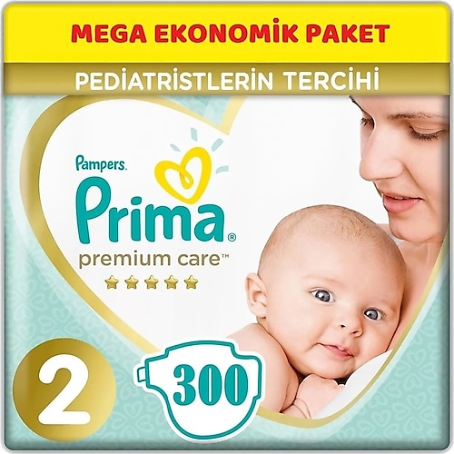 Prima Premium Care 2 Numara Mini 300'lü Bebek Bezi