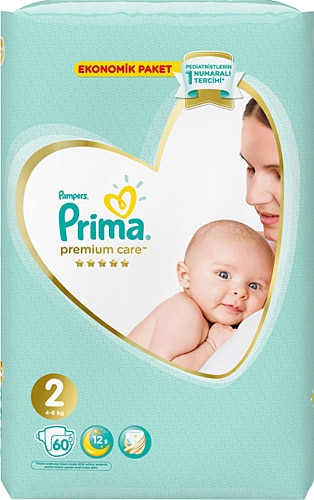 Prima Premium Care 2 Numara Mini 60'lı Bebek Bezi