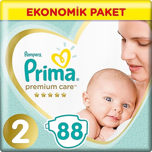 Prima Premium Care 2 Numara Mini 88'li Ekonomik Paket Bebek Bezi