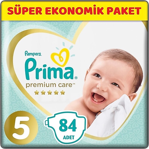 Prima Premium Care 5 Numara Junior 84'lü Bebek Bezi