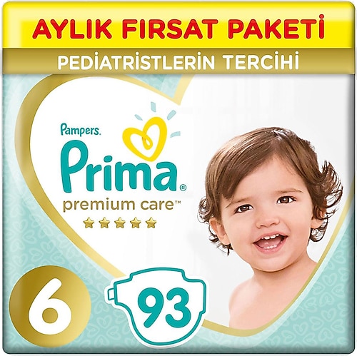 Prima Premium Care 6 Numara Extra Large 93'lü Aylık Fırsat Paketi Bebek Bezi