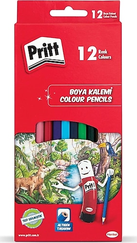 Pritt Karton Kutu Tam Boy 12'li Kuru Boya Seti