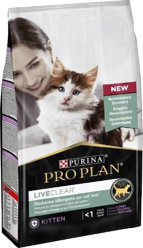 Pro Plan LiveClear Alerjen Azaltan Hindili 1.4 kg Yavru Kedi Maması