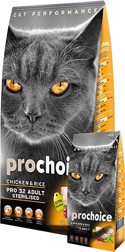 Prochoice Pro 32 Sterilised Tavuklu 15 kg Kısırlaştırılmış Yetişkin Kedi Maması