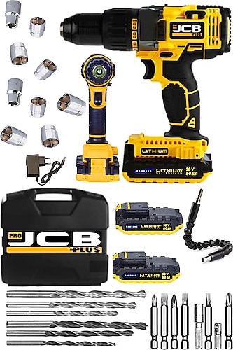 Projcb Plus American Spark 58 V 8 Ah Çift Akülü Darbeli Matkap + Usta Set