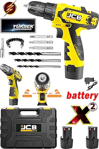 Projcb Plus American Speed 58 V Jsr 1800 Li Sjs Cift Metal Sanzuman Premium Lityum 2 Akulu Sarjli Matkap+Set