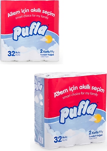 Pufla 32'li 2 Adet Tuvalet Kağıdı