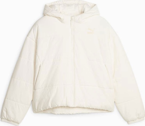 Puma Classics 621692-66 Kapüşonlu Krem Kadın Şişme Mont