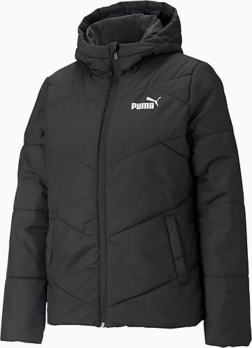 Puma Essentials Paded 587648-01 Kapüşonlu Siyah Kadın Şişme Mont