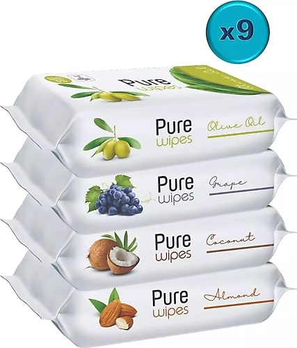Pure Baby Meyveli Karma 50 Yaprak 36'lı Paket Islak Havlu