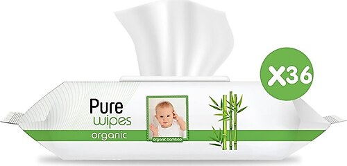 Pure Baby Organik Bambu Özlü 60 Yaprak 36'lı Paket Islak Mendil