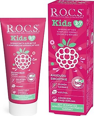 R.O.C.S. Ahududu Smoothie Tadında 3-7 Yaş Florürsüz Çocuk Diş Macunu 35 ml