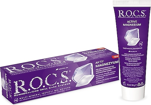 R.O.C.S. Aktif Magnezyum Diş Minesi Besleyici Florürsüz Diş Macunu 75 ml