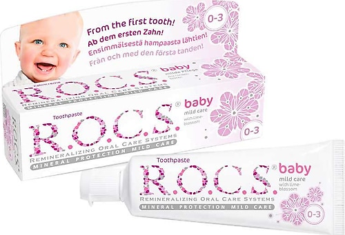 R.O.C.S. Ihlamur Özlü 0-3 Yaş Florürsüz Bebek Diş Macunu 35 ml