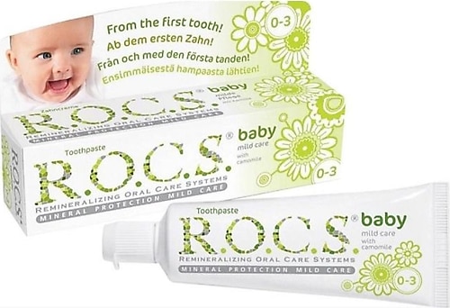 R.O.C.S. Papatya Özlü 0-3 Yaş Florürsüz Bebek Diş Macunu 35 ml